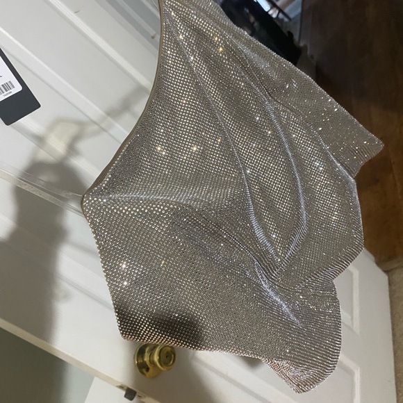 Fashion Nova sparkle rhinestone strapless top - Picture 2 of 10